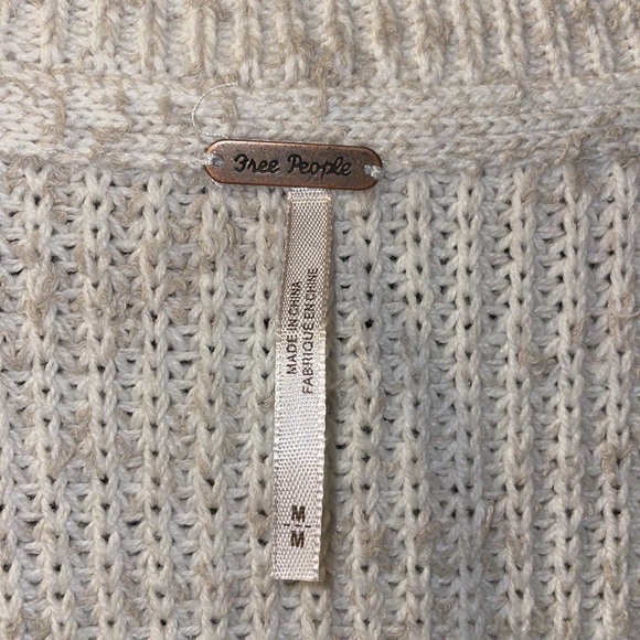 Free People sweater dress ivory cream medium NWT - Picture 4 of 5